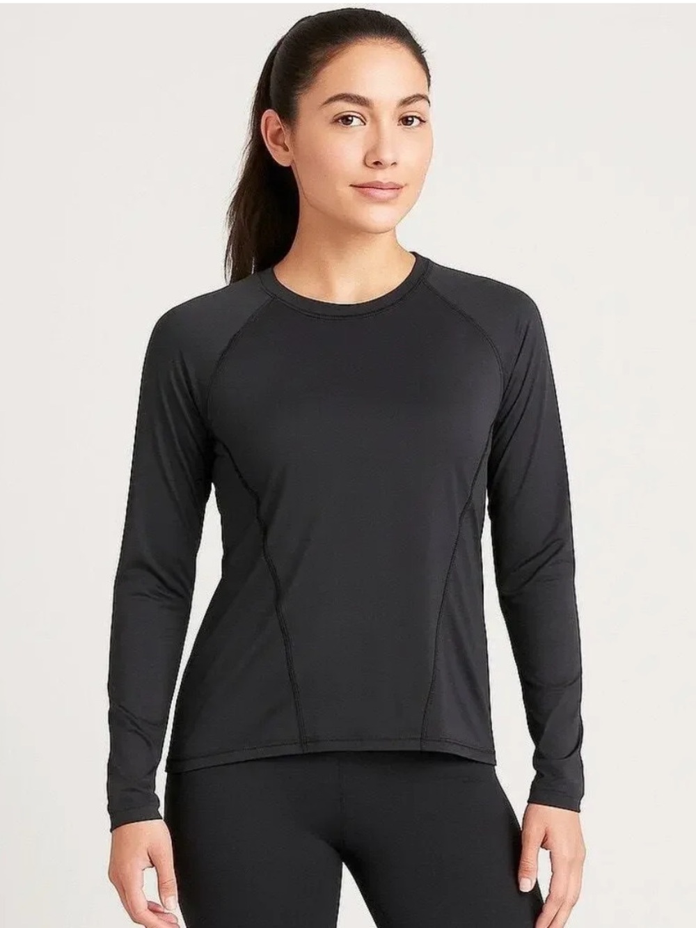 Athleta Women’s Black Ultimate Train Long Sleeve Top